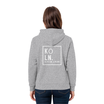 Köln Koordinaten (großer Druck auf dem Rücken) - Premium Unisex Hoodie