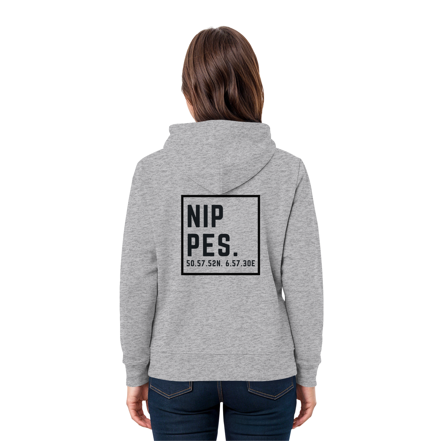Nippes Koordinaten (großer Druck auf dem Rücken) - Premium Unisex Hoodie