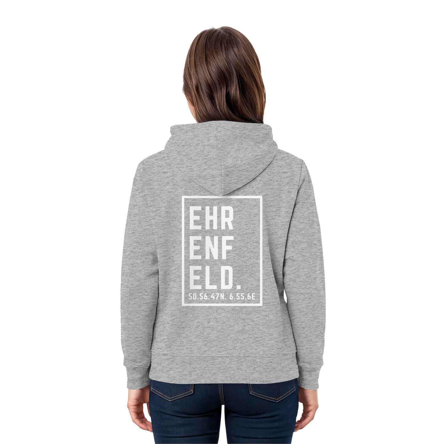 Ehrenfeld Koordinaten (großer Druck auf dem Rücken) - Premium Unisex Hoodie