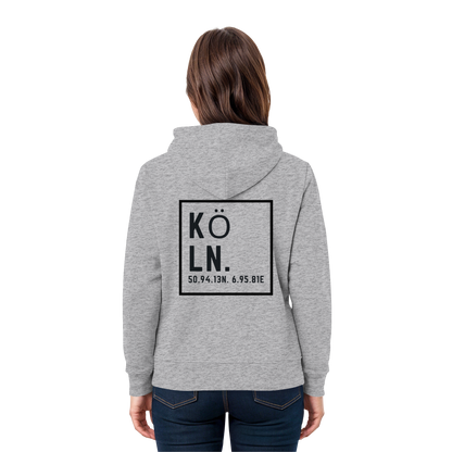 Köln Koordinaten (großer Druck auf dem Rücken) - Premium Unisex Hoodie