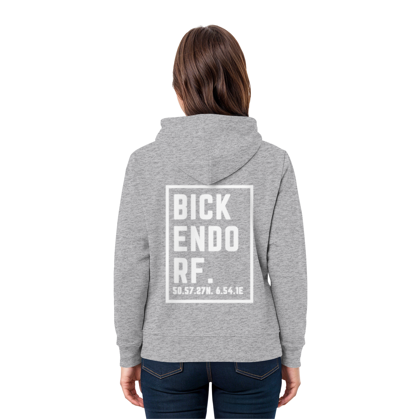 Bickendorf Koordinaten (großer Druck auf dem Rücken) - Premium Unisex Hoodie