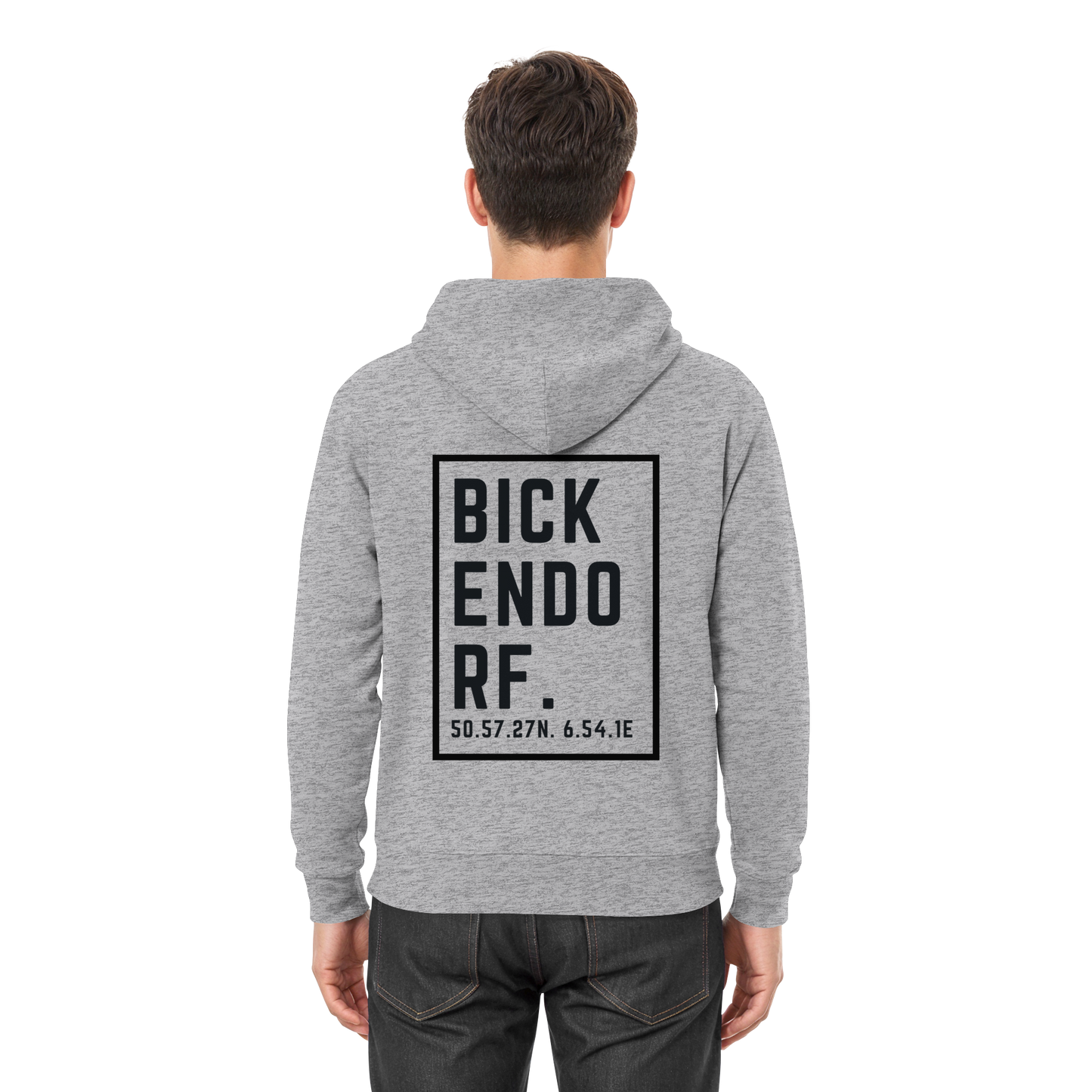 Bickendorf Koordinaten (großer Druck auf dem Rücken) - Premium Unisex Hoodie