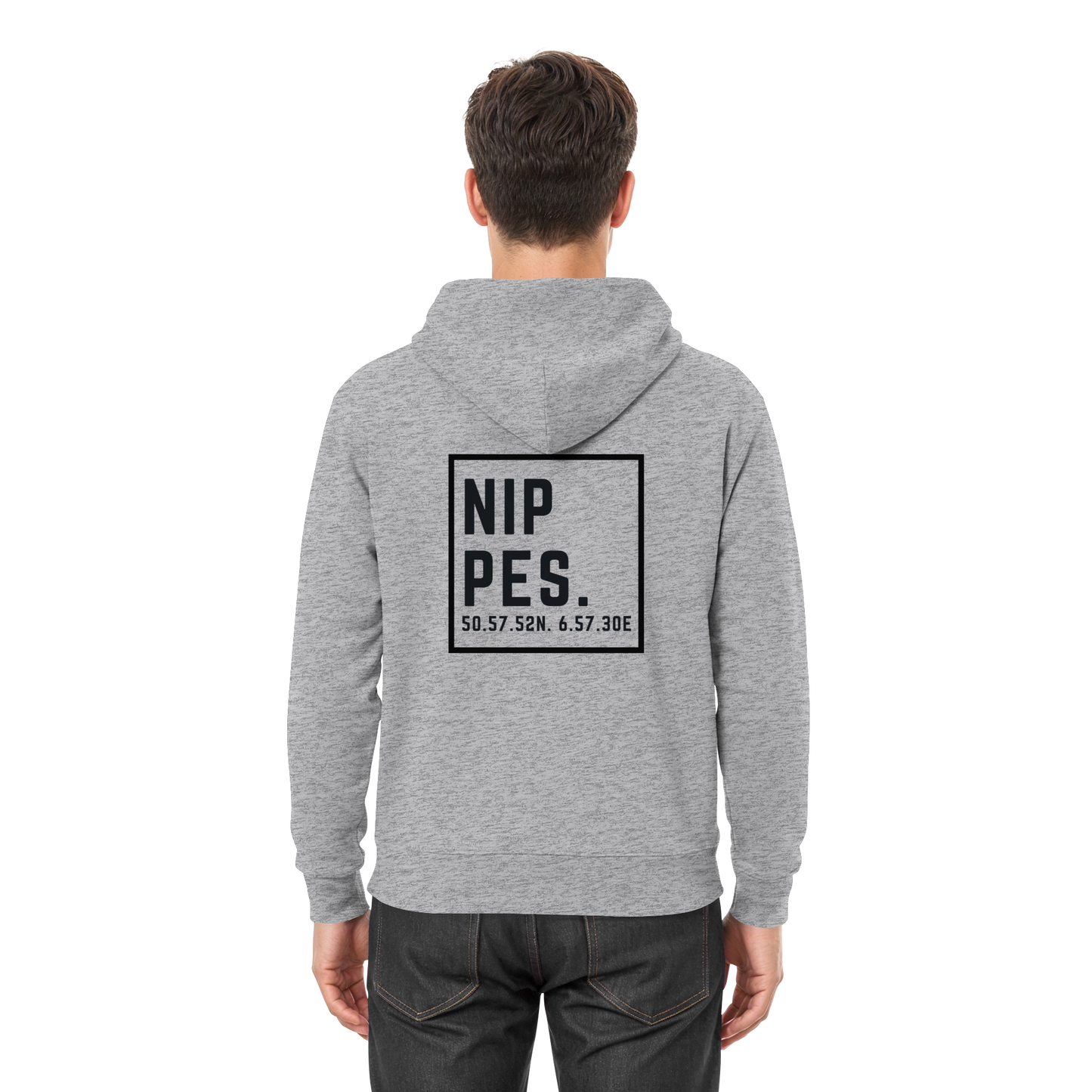 Nippes Koordinaten (großer Druck auf dem Rücken) - Premium Unisex Hoodie