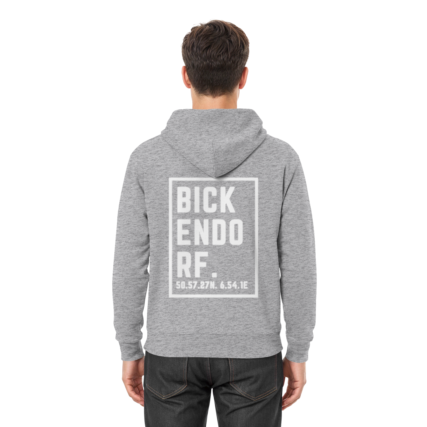 Bickendorf Koordinaten (großer Druck auf dem Rücken) - Premium Unisex Hoodie