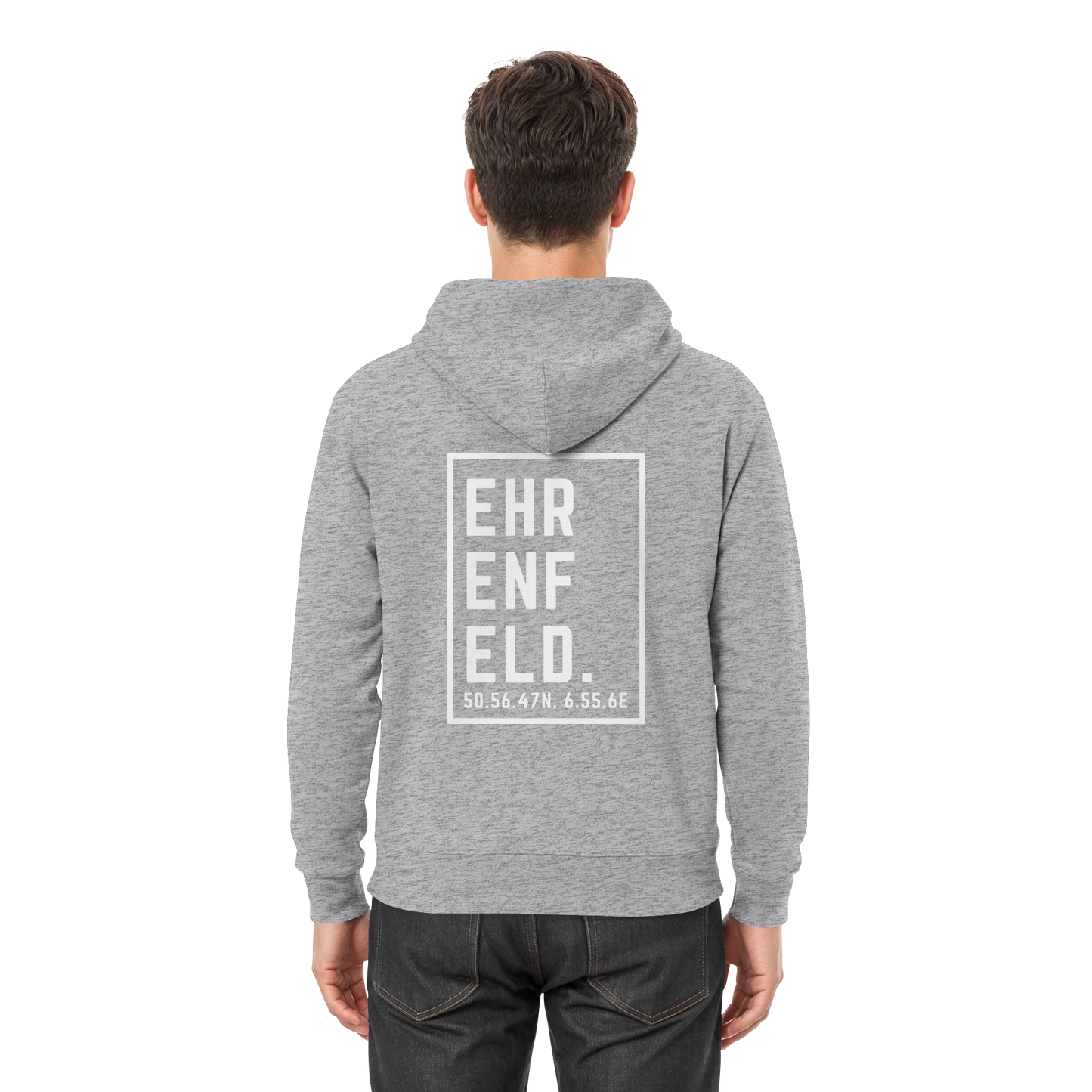 Ehrenfeld Koordinaten (großer Druck auf dem Rücken) - Premium Unisex Hoodie