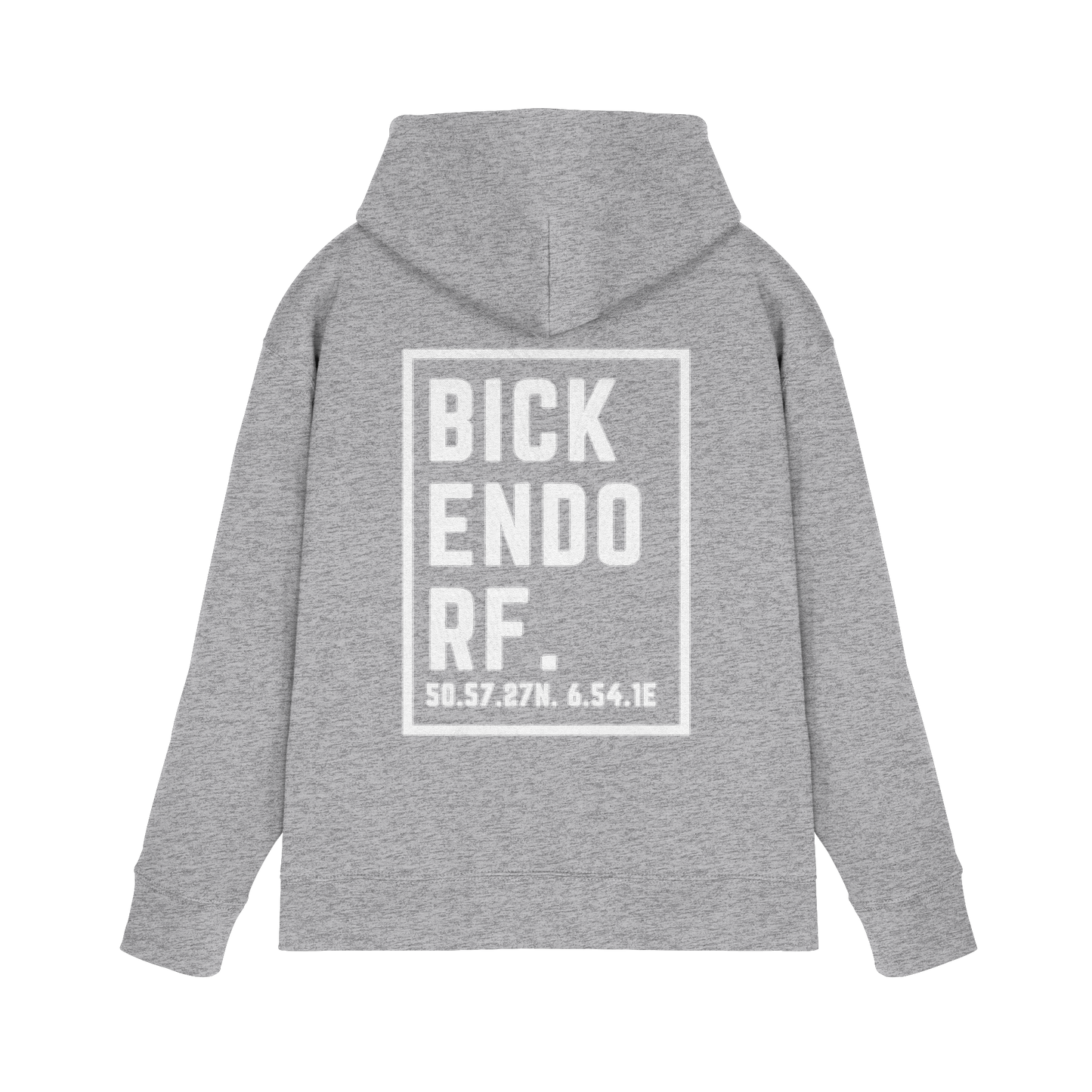 Bickendorf Koordinaten (großer Druck auf dem Rücken) - Premium Unisex Hoodie