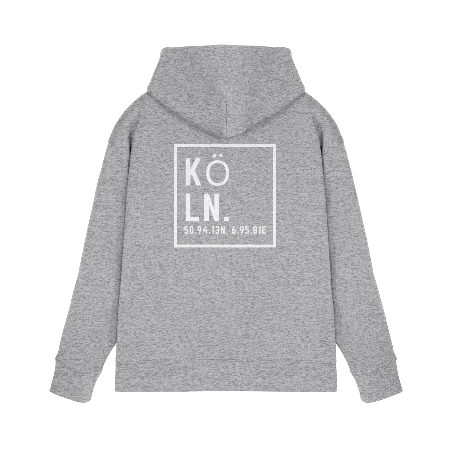 Köln Koordinaten (großer Druck auf dem Rücken) - Premium Unisex Hoodie