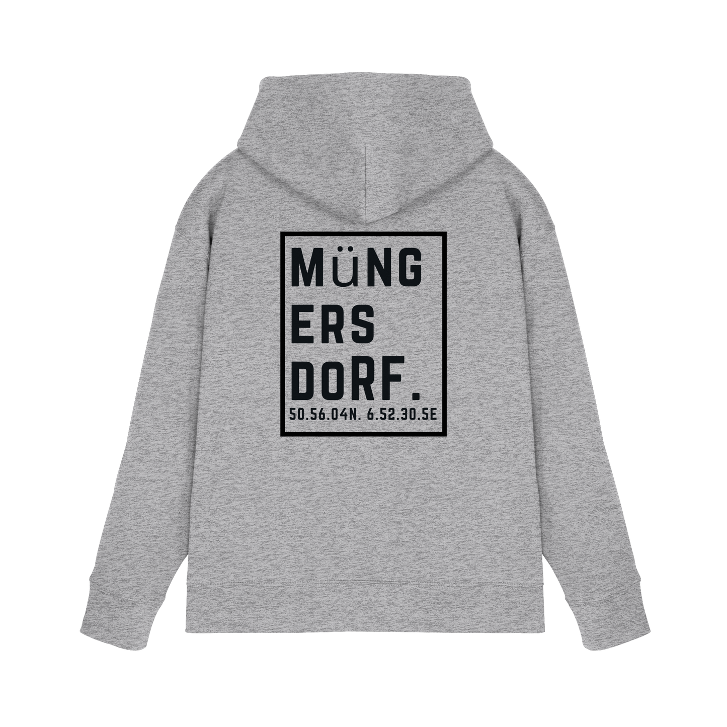 Müngersdorf Koordinaten (großer Druck auf dem Rücken) - Premium Unisex Hoodie