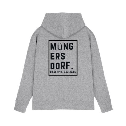 Müngersdorf Koordinaten (großer Druck auf dem Rücken) - Premium Unisex Hoodie