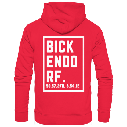 Bickendorf Koordinaten (großer Druck auf dem Rücken) - Premium Unisex Hoodie