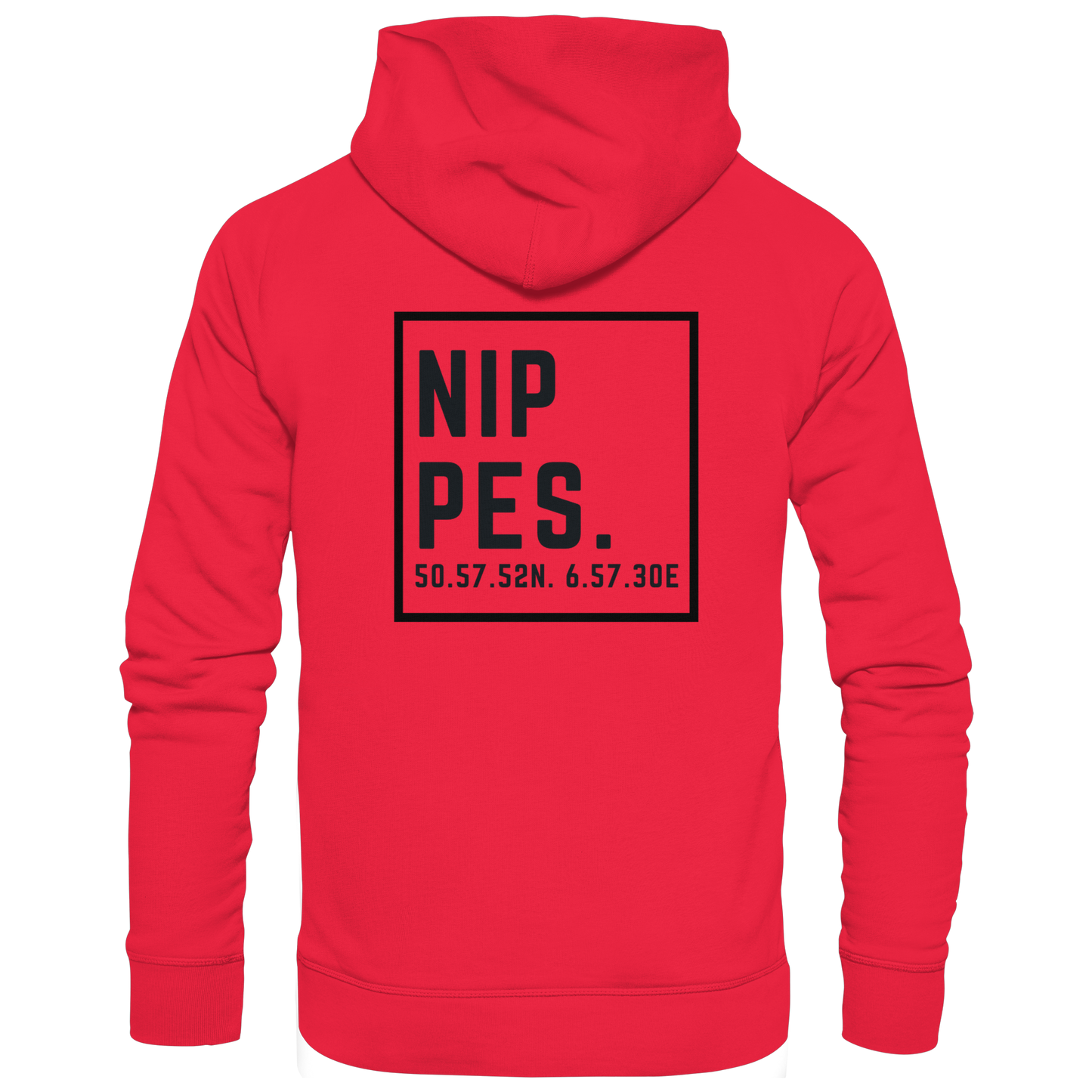 Nippes Koordinaten (großer Druck auf dem Rücken) - Premium Unisex Hoodie