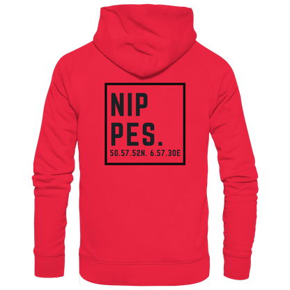 Nippes Koordinaten (großer Druck auf dem Rücken) - Premium Unisex Hoodie