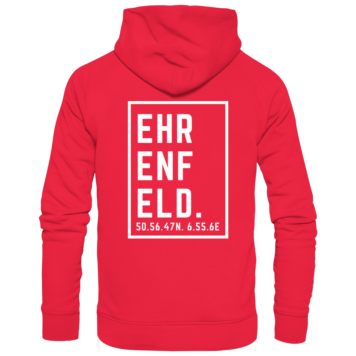 Ehrenfeld Koordinaten (großer Druck auf dem Rücken) - Premium Unisex Hoodie