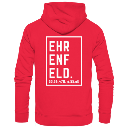 Ehrenfeld Koordinaten (großer Druck auf dem Rücken) - Premium Unisex Hoodie
