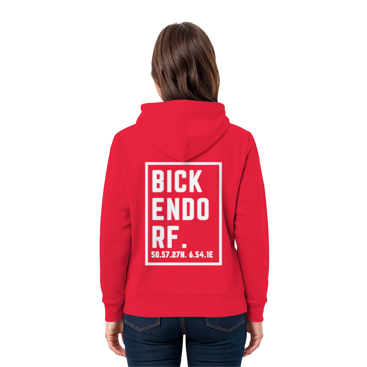 Bickendorf Koordinaten (großer Druck auf dem Rücken) - Premium Unisex Hoodie