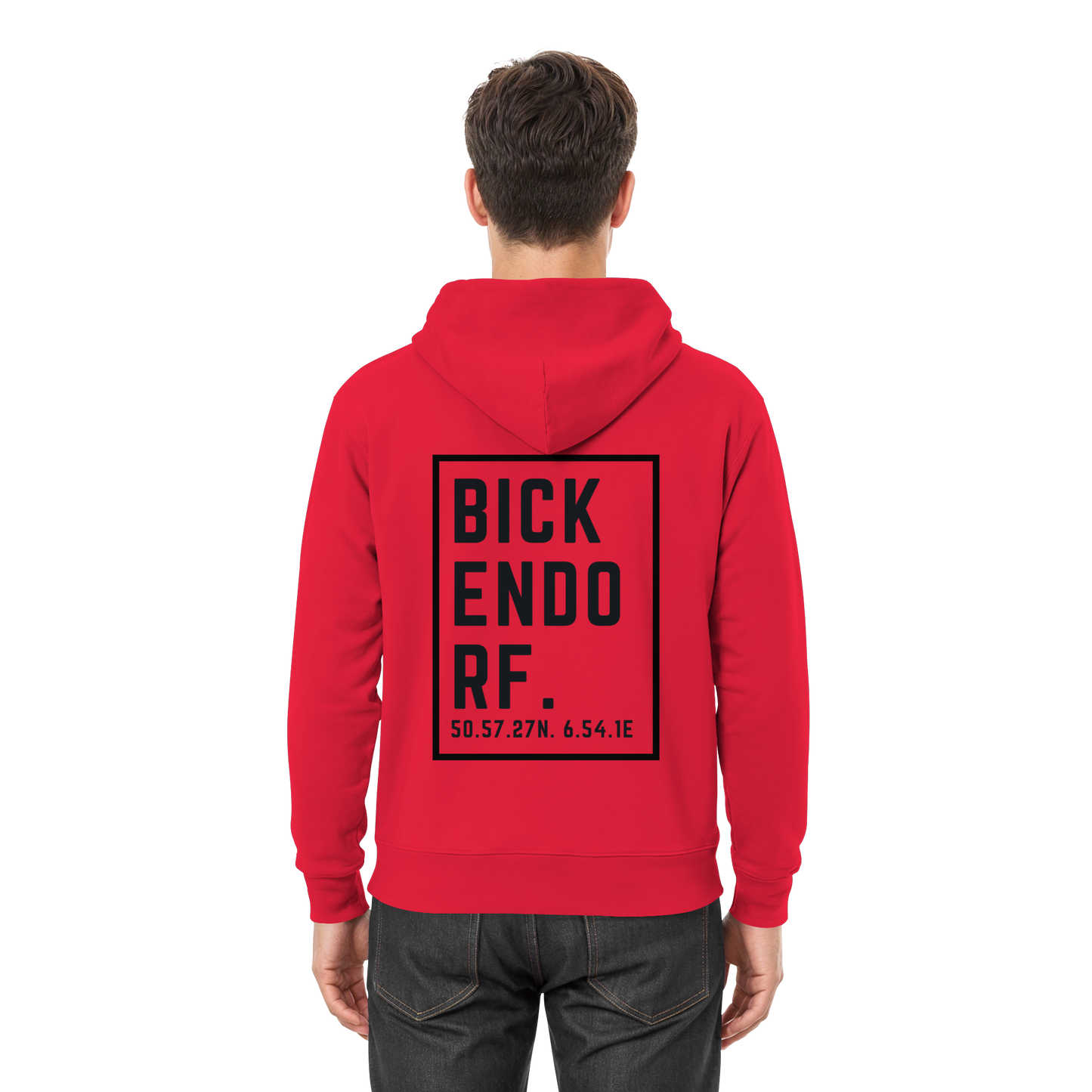 Bickendorf Koordinaten (großer Druck auf dem Rücken) - Premium Unisex Hoodie