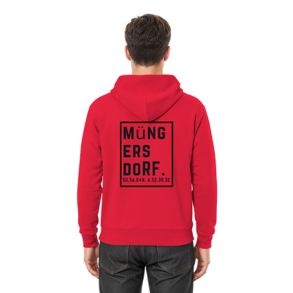 Müngersdorf Koordinaten (großer Druck auf dem Rücken) - Premium Unisex Hoodie