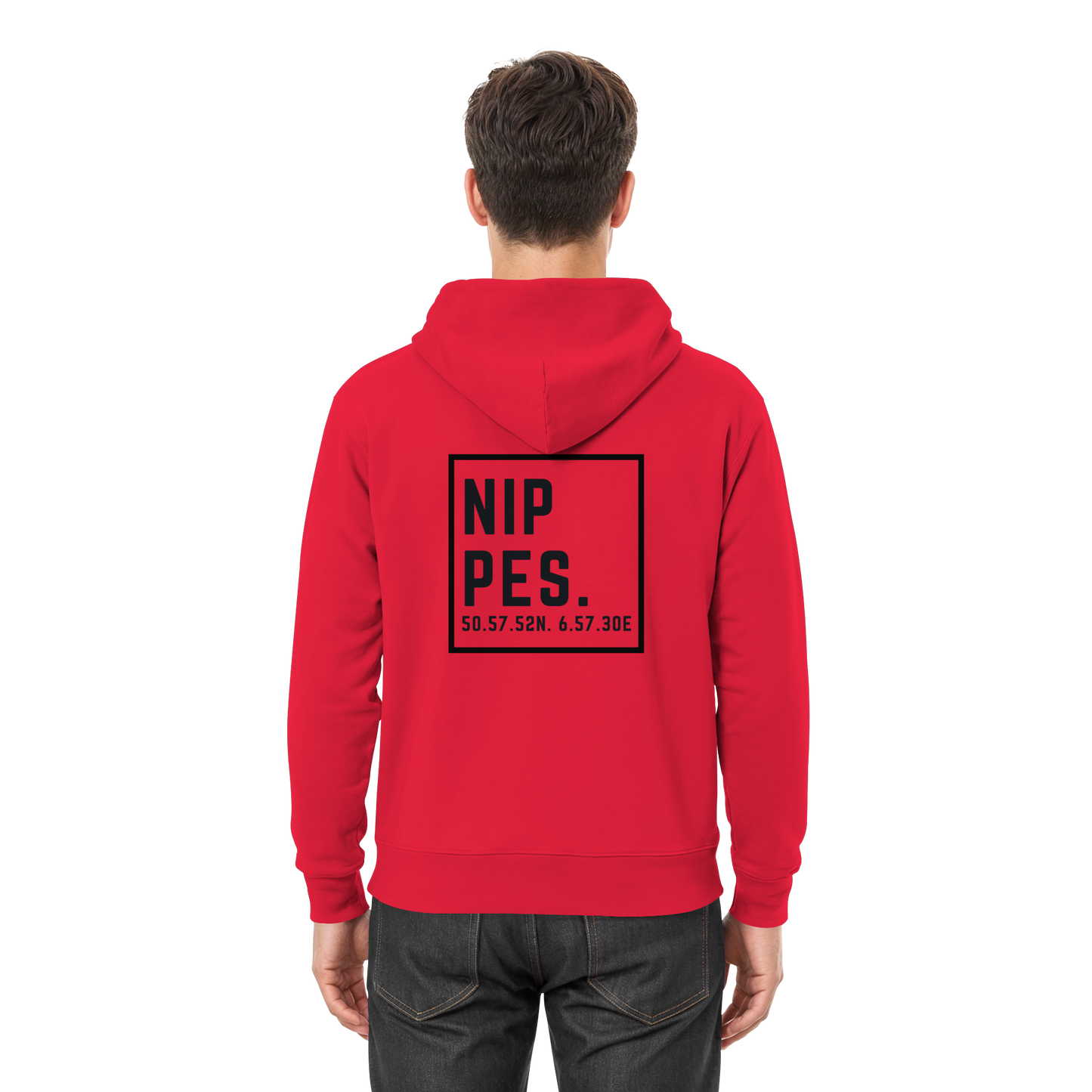 Nippes Koordinaten (großer Druck auf dem Rücken) - Premium Unisex Hoodie