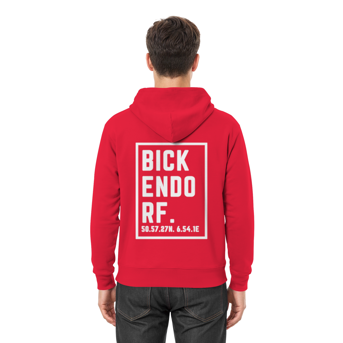 Bickendorf Koordinaten (großer Druck auf dem Rücken) - Premium Unisex Hoodie