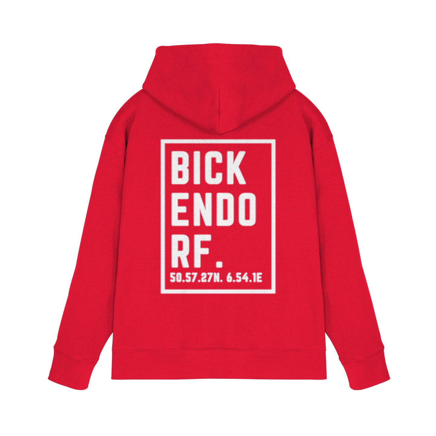 Bickendorf Koordinaten (großer Druck auf dem Rücken) - Premium Unisex Hoodie