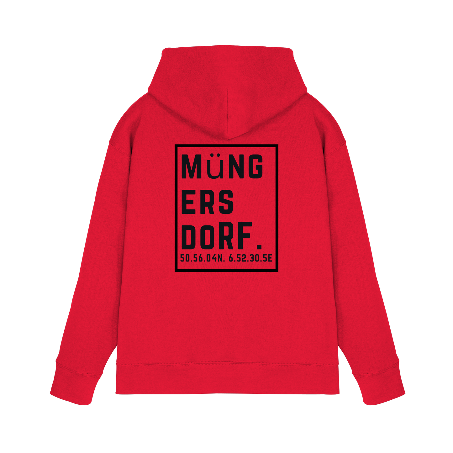 Müngersdorf Koordinaten (großer Druck auf dem Rücken) - Premium Unisex Hoodie