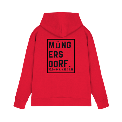 Müngersdorf Koordinaten (großer Druck auf dem Rücken) - Premium Unisex Hoodie