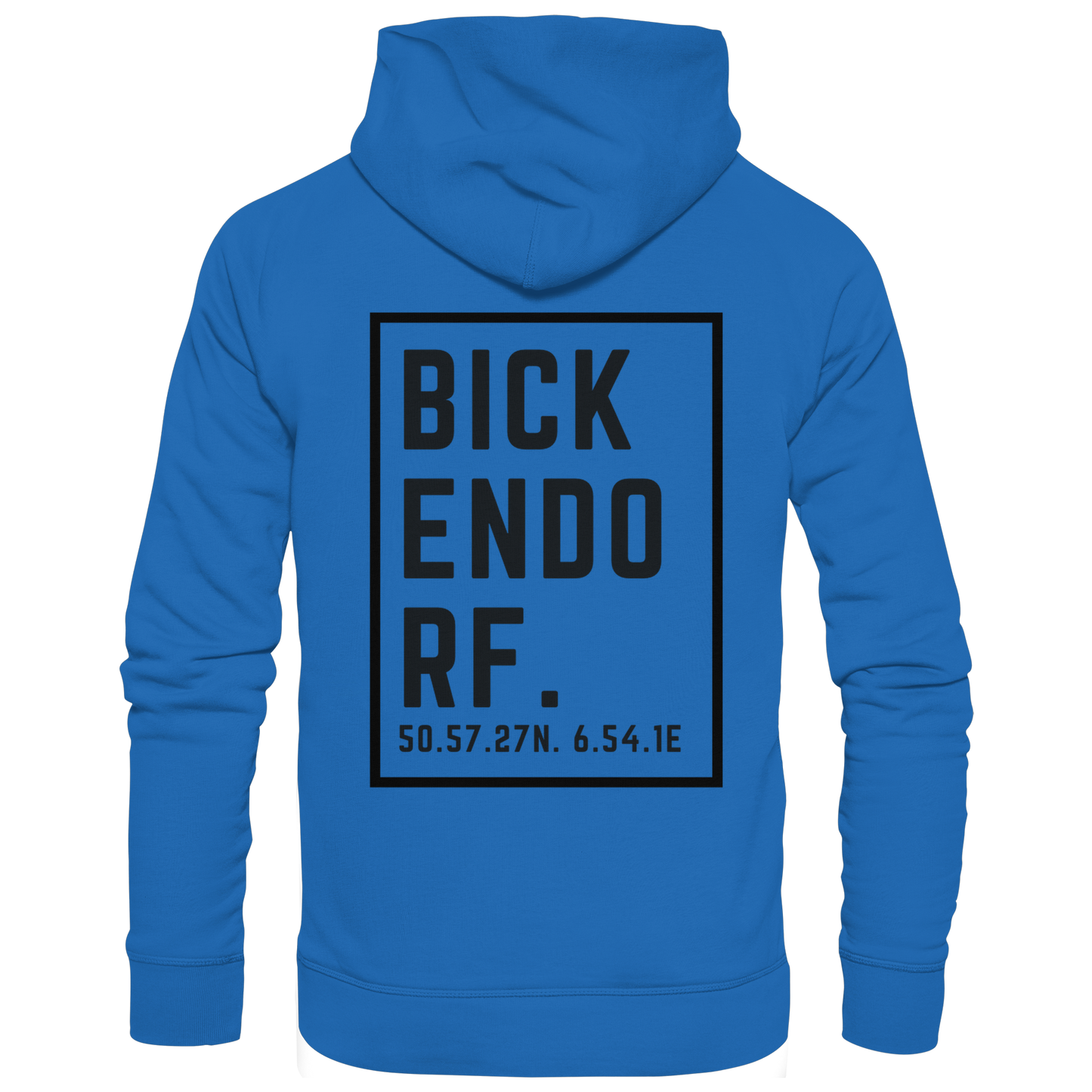 Bickendorf Koordinaten (großer Druck auf dem Rücken) - Premium Unisex Hoodie