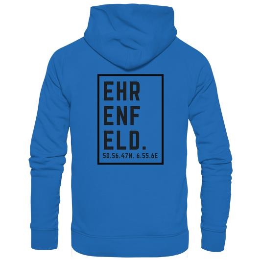 Ehrenfeld Koordinaten (großer Druck auf dem Rücken) - Premium Unisex Hoodie