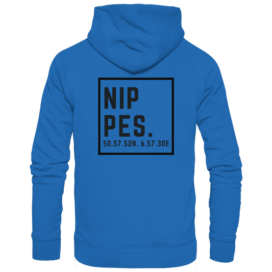 Nippes Koordinaten (großer Druck auf dem Rücken) - Premium Unisex Hoodie