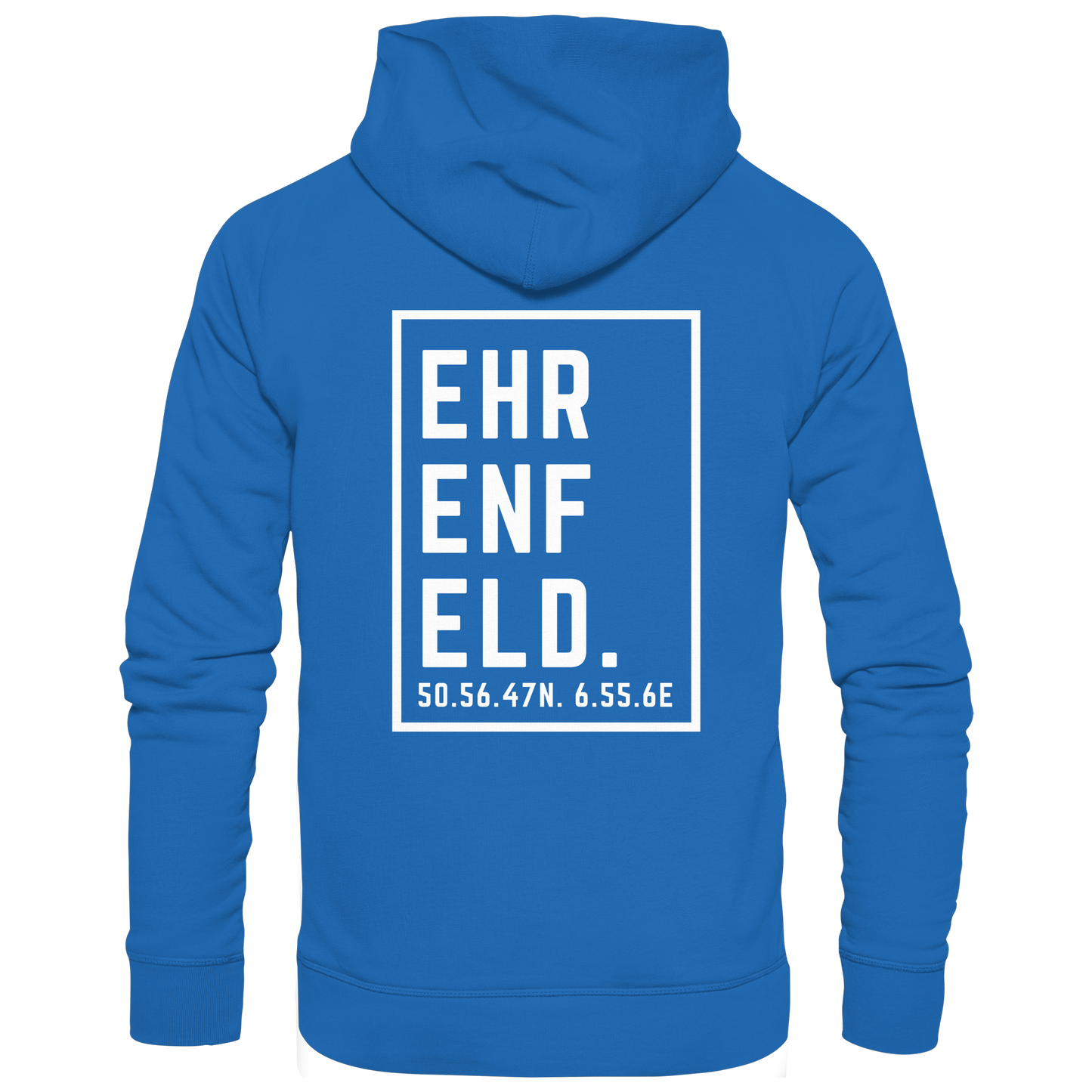 Ehrenfeld Koordinaten (großer Druck auf dem Rücken) - Premium Unisex Hoodie