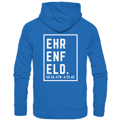 Ehrenfeld Koordinaten (großer Druck auf dem Rücken) - Premium Unisex Hoodie