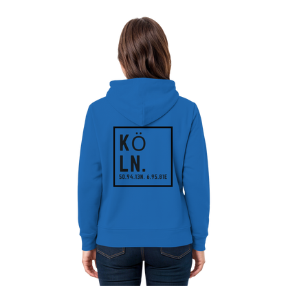 Köln Koordinaten (großer Druck auf dem Rücken) - Premium Unisex Hoodie