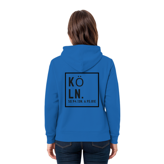 Köln Koordinaten (großer Druck auf dem Rücken) - Premium Unisex Hoodie