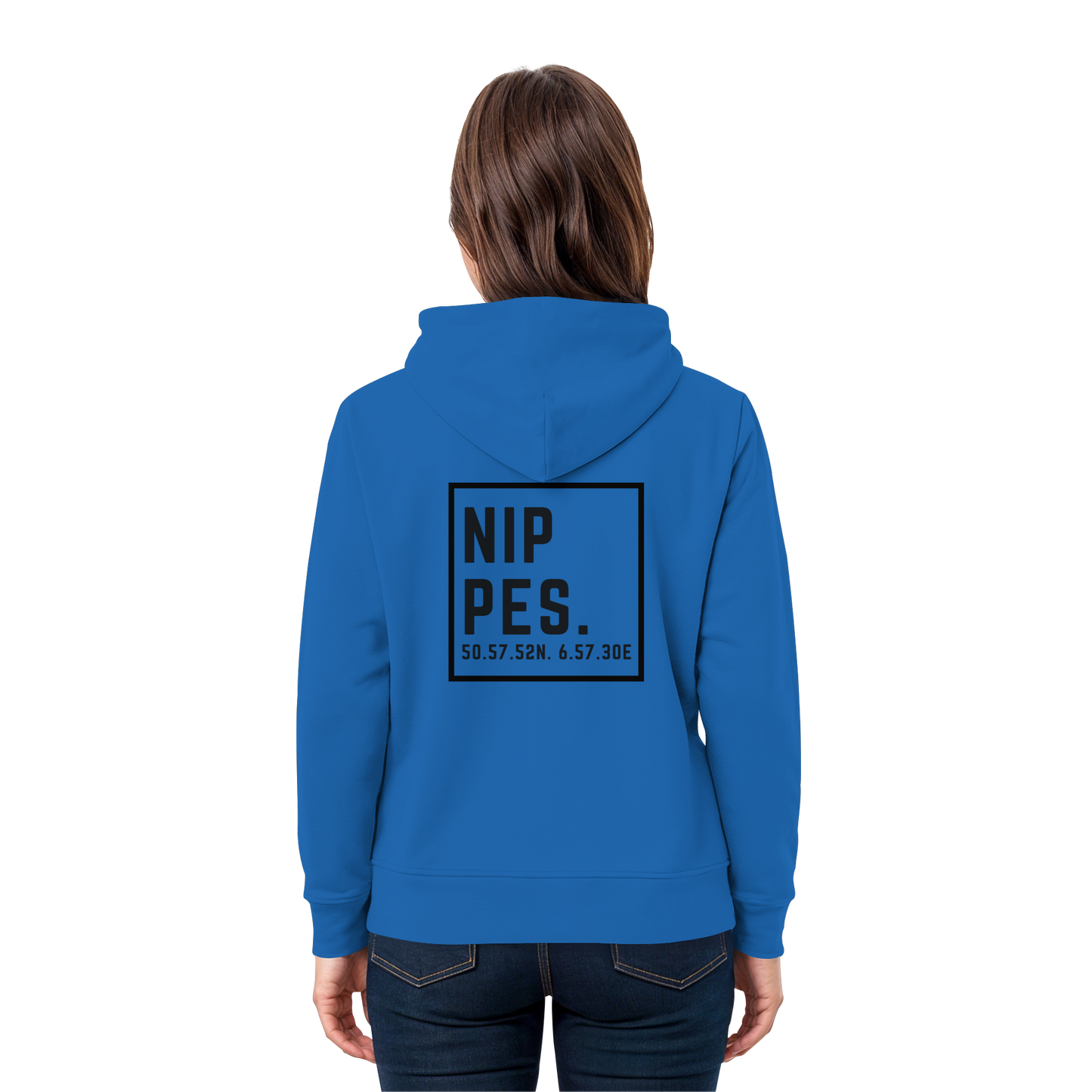 Nippes Koordinaten (großer Druck auf dem Rücken) - Premium Unisex Hoodie
