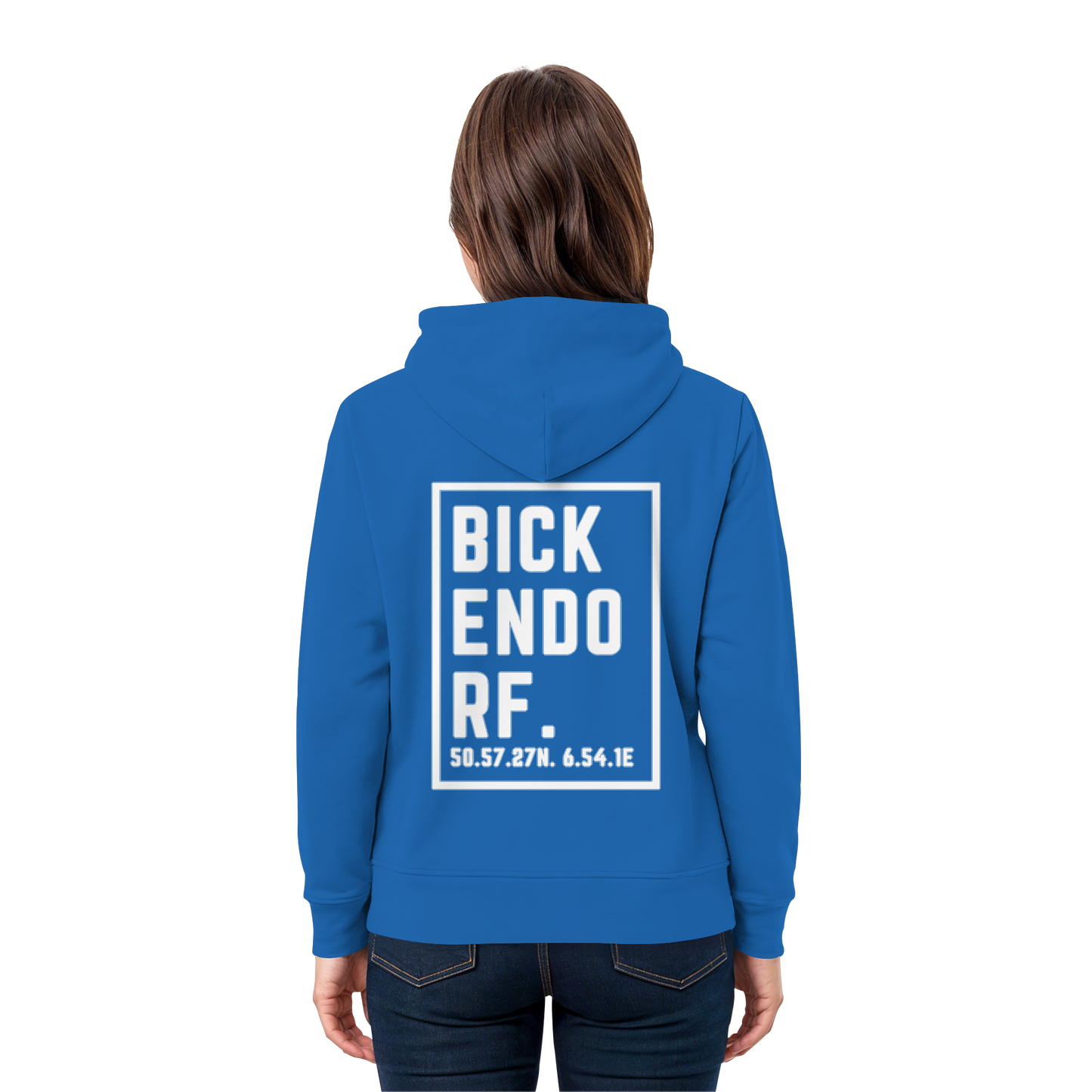 Bickendorf Koordinaten (großer Druck auf dem Rücken) - Premium Unisex Hoodie
