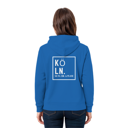 Köln Koordinaten (großer Druck auf dem Rücken) - Premium Unisex Hoodie