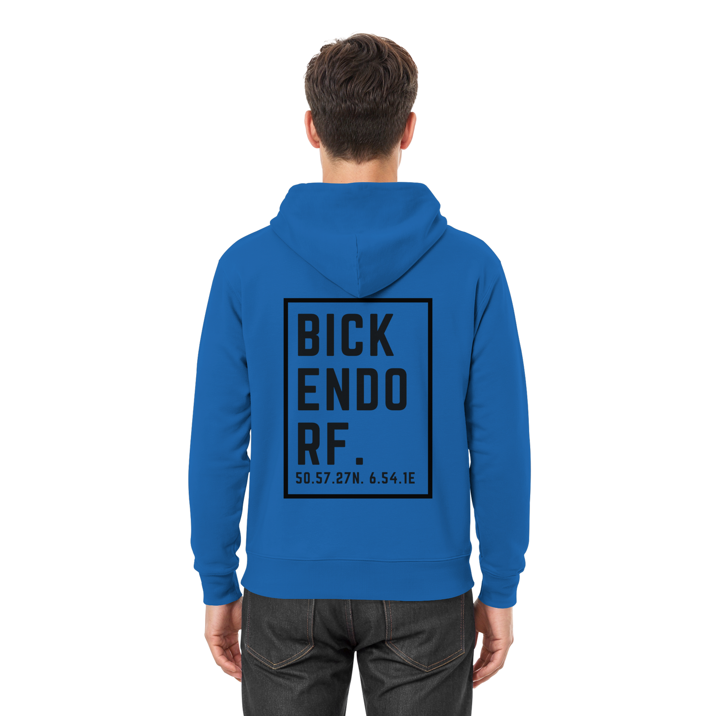 Bickendorf Koordinaten (großer Druck auf dem Rücken) - Premium Unisex Hoodie