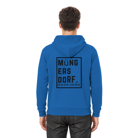 Müngersdorf Koordinaten (großer Druck auf dem Rücken) - Premium Unisex Hoodie