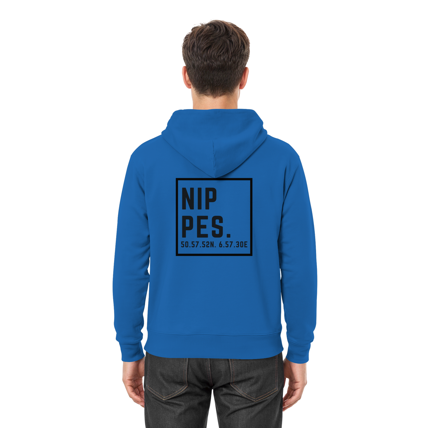 Nippes Koordinaten (großer Druck auf dem Rücken) - Premium Unisex Hoodie