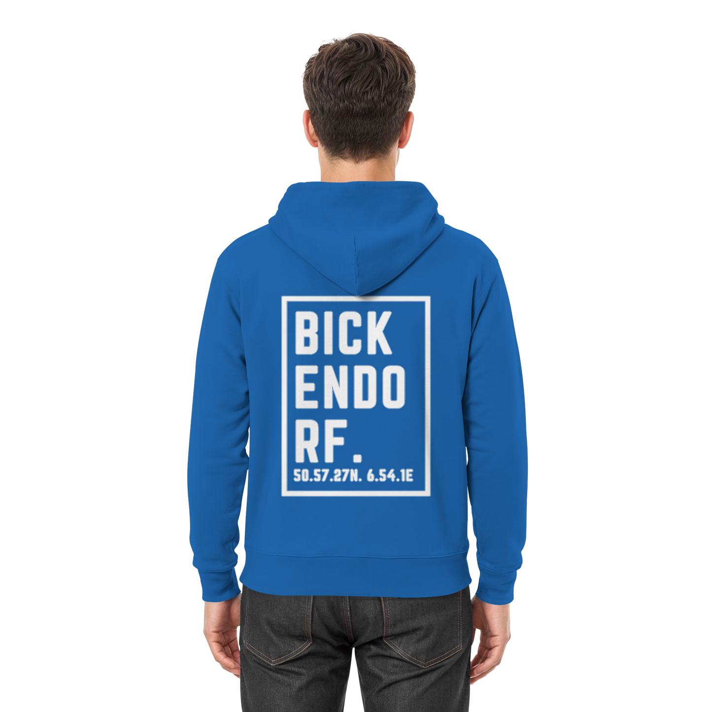Bickendorf Koordinaten (großer Druck auf dem Rücken) - Premium Unisex Hoodie