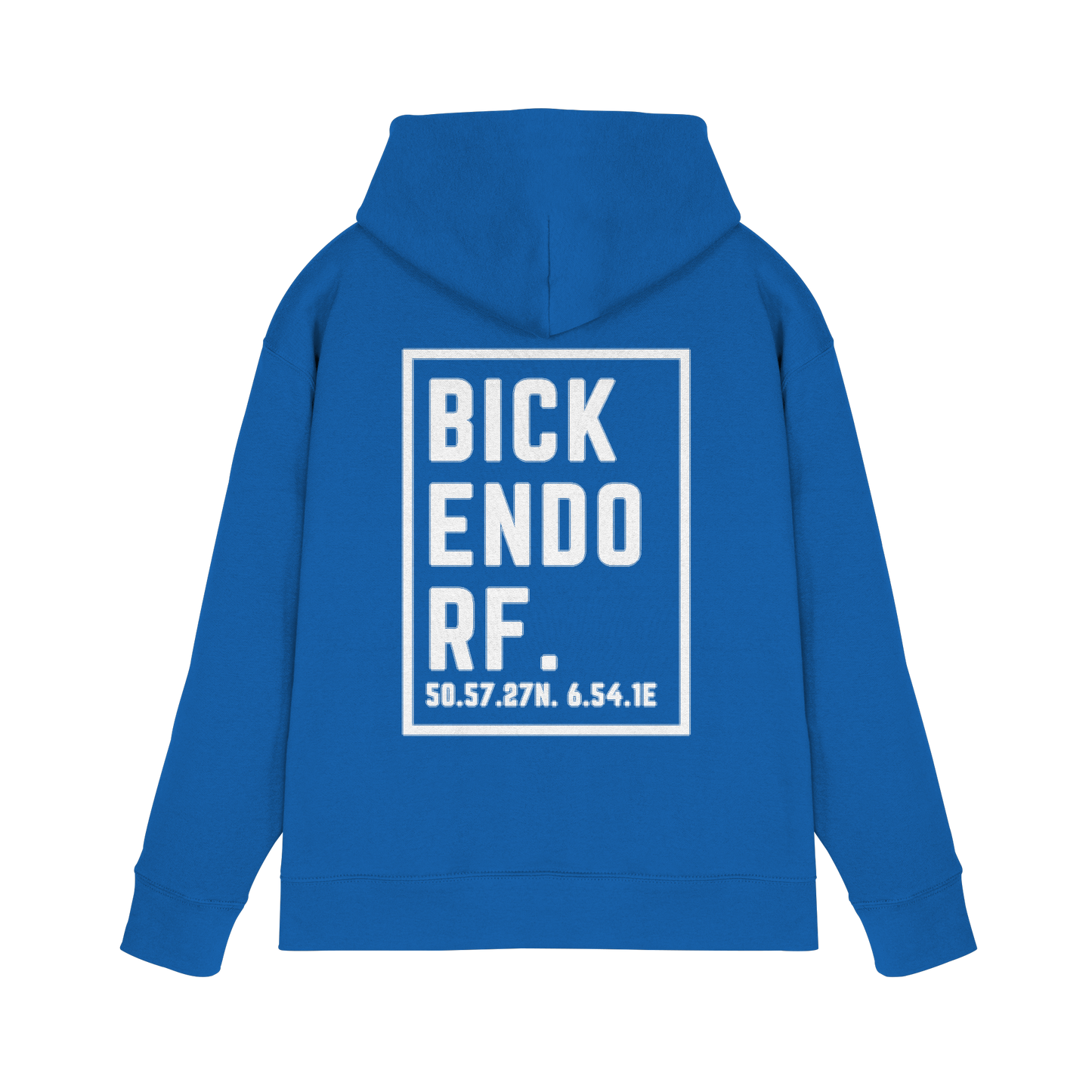 Bickendorf Koordinaten (großer Druck auf dem Rücken) - Premium Unisex Hoodie