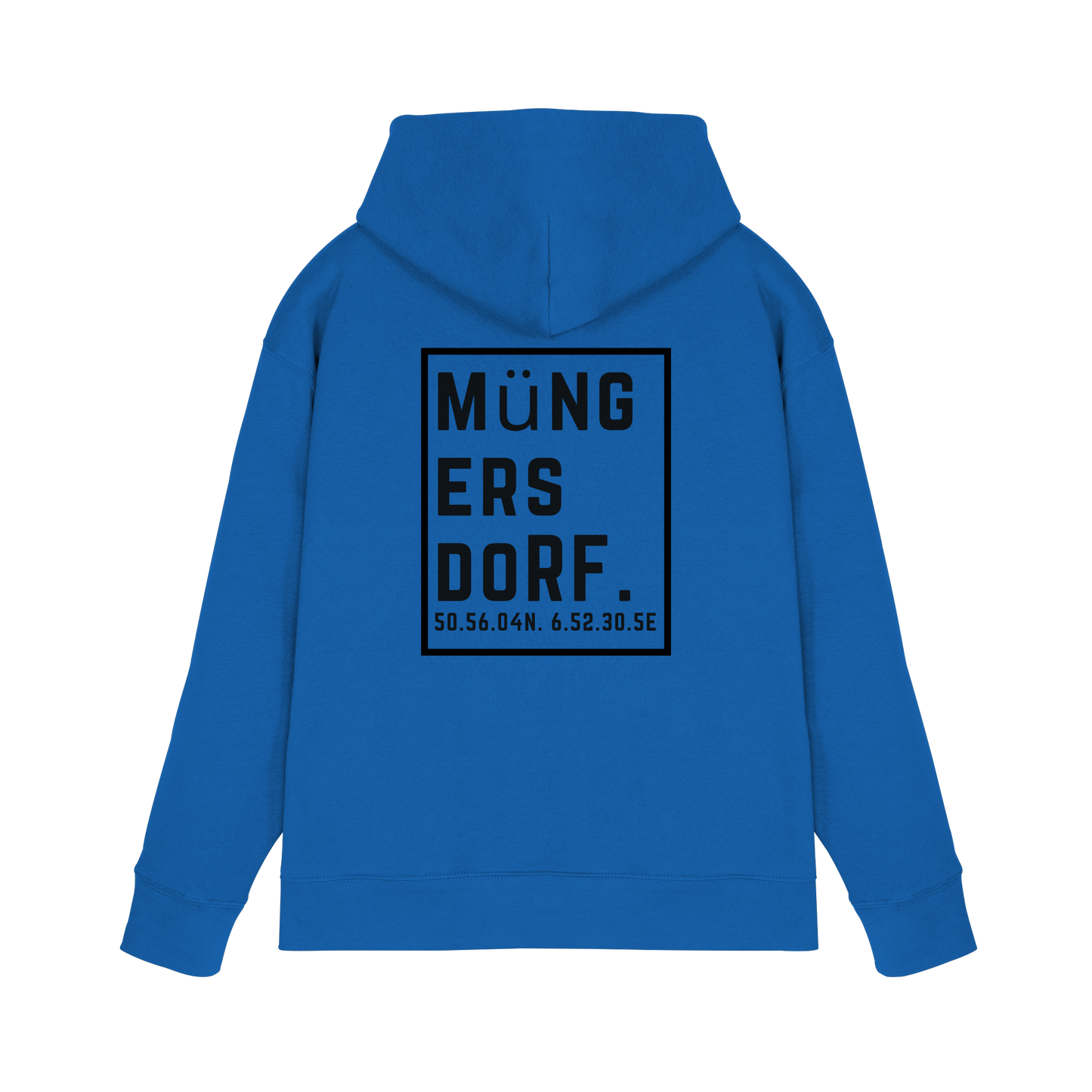 Müngersdorf Koordinaten (großer Druck auf dem Rücken) - Premium Unisex Hoodie