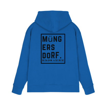 Müngersdorf Koordinaten (großer Druck auf dem Rücken) - Premium Unisex Hoodie