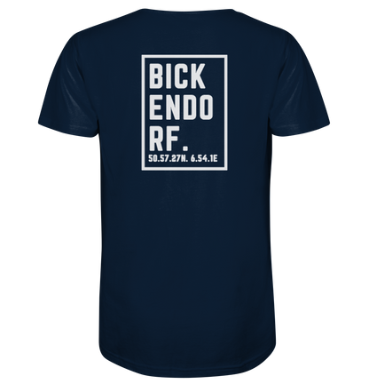 Bickendorf Koordinaten (großer Druck auf dem Rücken) - V-Neck Shirt