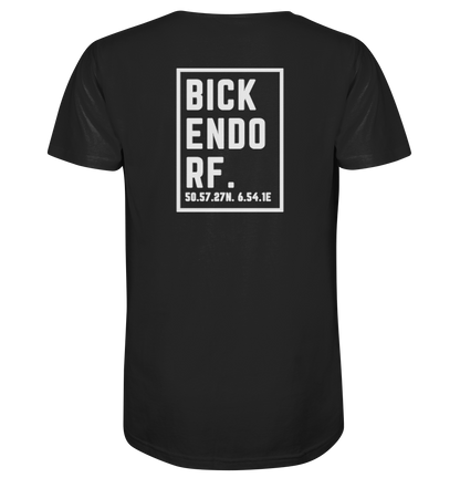 Bickendorf Koordinaten (großer Druck auf dem Rücken) - V-Neck Shirt
