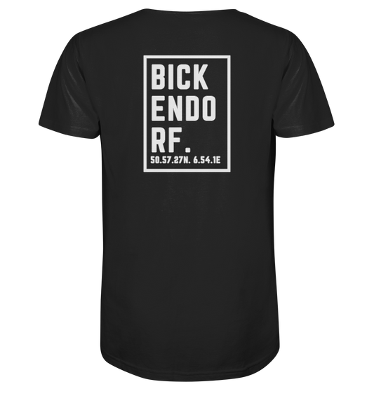 Bickendorf Koordinaten (großer Druck auf dem Rücken) - V-Neck Shirt