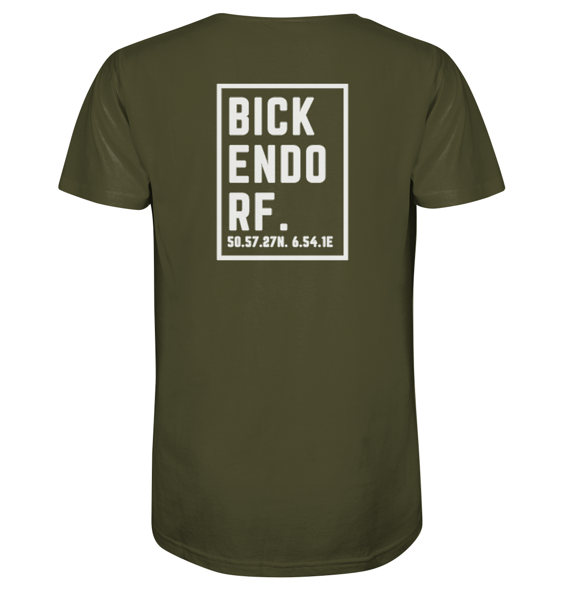 Bickendorf Koordinaten (großer Druck auf dem Rücken) - V-Neck Shirt