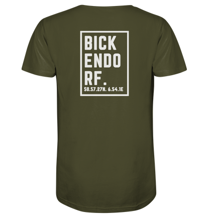 Bickendorf Koordinaten (großer Druck auf dem Rücken) - V-Neck Shirt