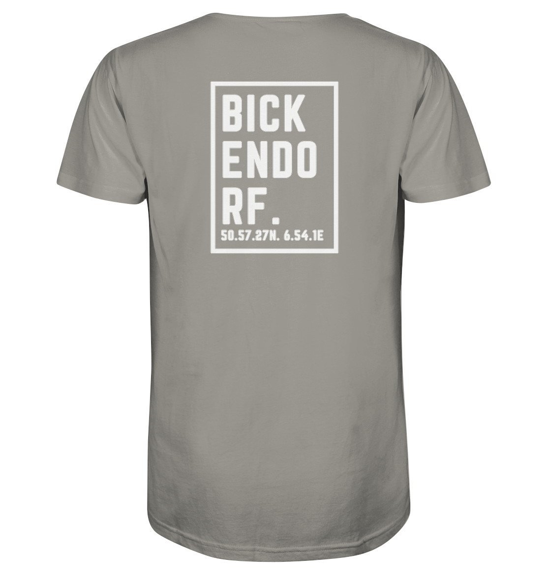 Bickendorf Koordinaten (großer Druck auf dem Rücken) - V-Neck Shirt
