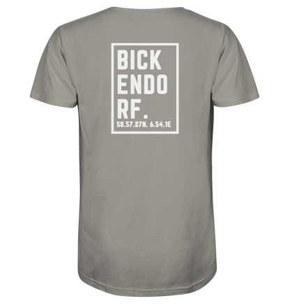 Bickendorf Koordinaten (großer Druck auf dem Rücken) - V-Neck Shirt
